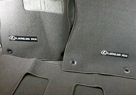 Pt206-48181-20 Lexus Rx Oem Factory 5 Piece Captain Floor Mat Full Set Black Red Stitch Part