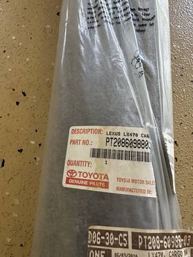Pt208-60033 Lexus 2002-2007 Lx470 Rear Cargo Mat / Carpet. Tan