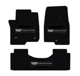 3137500 Lloyd Mats 2021-2024 Escalade Front And 2nd Row Bucket Black Floor Crest Logo