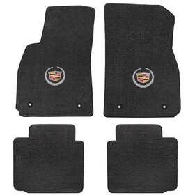 620093 Lloyd Mats 4 Piece Ebony Velourtex Cadillac Logo Mat -