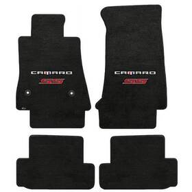 620197 Lloyd Mats 2016-on Ebony Velourtex Camaro Plus Ss Red Double Logo 4pc