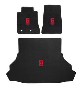 Fm1400 Lloyd Mats 2015-2020 Gt350 Gt350r Black Ultimat 3pc Floor And Rear Trunk Mat Red Shelby Snake
