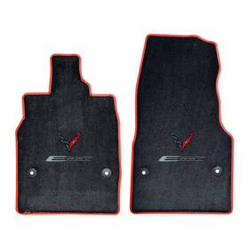 K15504f-2d3 Lloyd Mats Corvette C8 E-ray 2024-on 2pc Carbon Flags And On Black
