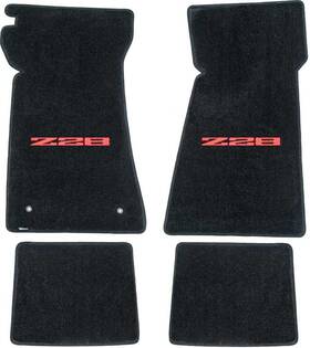 Lloyd Mats Lm2050rd 1979 Camaro Z28 Black Floor Mat Set With Red Embroidered Inch Logo