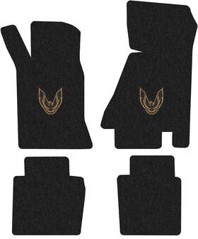 Lm3701 Lloyd Mats 1982-92 Firebird / Trans Am Black Floor Mat Set With Embroidered Gold