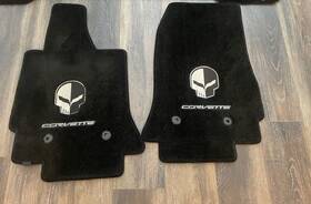 V0714127 Lloyd Mats 2014-2019 C7 Corvette Coupe Jet Black Floor Trunk - Jake Skull And C7r Logos