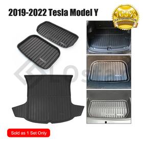 Lstsl013 Lostar Front Rear Trunk All Weather Cargo Liners No Logo Fits 2019-2022 Tesla Model Y