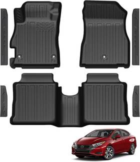 Luw-fm05-20ve Lumway All Weather Floor Mats Door Sill Guard For 2020-2026 Nissan Versa Accessories