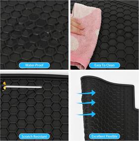 Toy-tac001 Matericuo Car Floor Mats Custom Fit For Tacoma Double Cab 2018-2023 Black Rubber Auto L