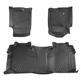 32l5qm Maxpeedingrods 3 Pcs Floor Mats Liners Set For Chevy Silverado 1500 Crew Cab 2019 2020-2024