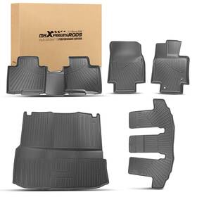 3ljx9b Maxpeedingrods Anti-slip Floor Mats Set For Toyota Highlander 2020-2025 7 Seats Front Trunk