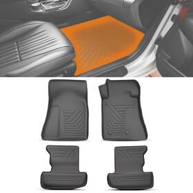 Ae6nos Maxpeedingrods Floor Mats Liner For Ford Mustang 2015-2024 Tpe Black All Weather Anti-slip