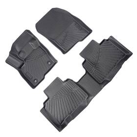 Hj5ux9 Maxpeedingrods 3pcs Black Floor Mats Liners Rear Mat For Ford Edge 2015-2024 Rubber Tpe