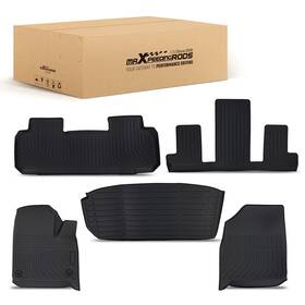 Hz4dmq Maxpeedingrods 3 Row Floor Mats For Chevrolet Traverse 7 Seats 2018-2023 2024 Black Tpe