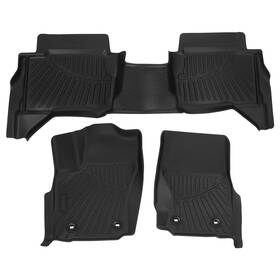 K7dau4 Maxpeedingrods 1st And 2nd Row Tpe Floor Liner For Toyota Tacoma Double Cab 2024 Front Rear