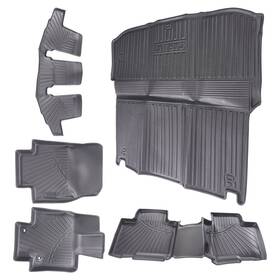 L5xgcp Maxpeedingrods 5 Pieces All Weather Floor Mats Set For Toyota Highlander 2020-2025 7 Seats