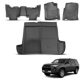 Nfqu5c Maxpeedingrods Floor Mat And Trunk System For Toyota 4runner 2013-2024 5-seats Black Tpe