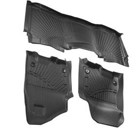Nkl6qu Maxpeedingrods 3 Pcs Floor Mats Liners Set For Dodge Ram 1500 Crew Cab 2019-2024 Tpe Rubber