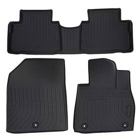 P7gxsq Maxpeedingrods Black All-weather Tpe Floor Mats For Hyundai Palisade 2020-2024 Easy Clean