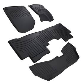 Maxpeedingrods Pz7au6 Black Waterproof Floor Mats Liner For Acura Mdx 2014-2020 7 Seater Tpe Rubber