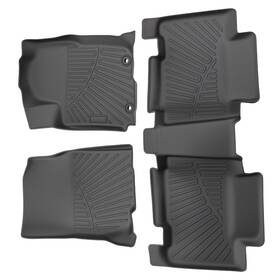 Q8dixg Maxpeedingrods 3-piece Floor Mats For Toyota Rav4 2013-2018 Black Tpe Rubber Front And Rear Set