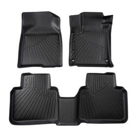 Rc0e4k Maxpeedingrods Floor Mat 3pcs Set For Honda Accord Sedan 2018-2022 Rubber All Weather Black