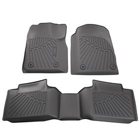 Ukjf67 Maxpeedingrods 3-piece Floor Mat Set For Dodge Durango Grand Cherokee 2016-2024 Black Tpe