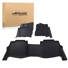 Vw2z0r Maxpeedingrods Black Tpe Floor Mats Liner For Nissan Titan Crew Cab 2017-2021 Waterproof