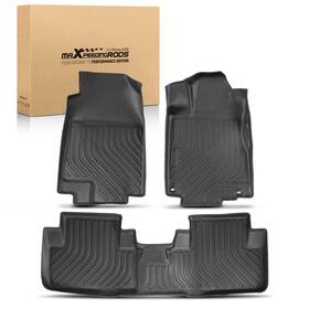 W2w8ug Maxpeedingrods All-weather Floor Mat Set For Honda Cr-v 2012-2016 Black Tpe Waterproof Car