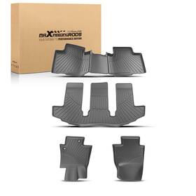 Xe0kq2 Maxpeedingrods 4pcs Floor Mats And Cargo Liner Kit For Toyota Highlander 2020-2025 1st 2nd Row