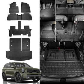 Maxzina 702602880928 Floor Mats For Kia Telluride 7&8 Seats Cargo Mat 2024 Accessories