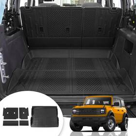 Maxzina 712636962934 Cargo Mat For 2021-2026 Ford Bronco 4 Door Not Sport Kick Mats
