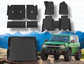 Cford-br-xsd041-01 Maxzina Ford Bronco 8 Piece Floor Mats 2021-25 For 4 Door Model New