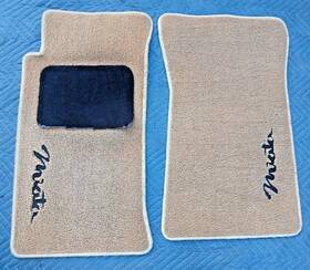 0000-88-7199 Mazda 90-97 Miata Na Oem Tan Beige Carpet Floor Mat Set Left Right - Embroidered 0000-88-7199 Mazda 90-97 Miata Na Oem Tan Beige Carpet Floor Mat Set Left Right - Embroidered