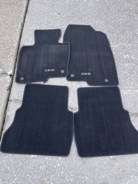 Kb7w-68g40 Mazda Truck Kb7w-68666 2017 - 2021mazda Cx-5 Oem Floor Mats Black Carpet Set 4 Silver Logo