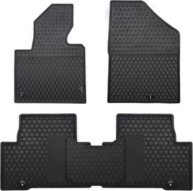 Ej7956 Megiteller Car Floor Mats For Hyundai Santa Fe Sport 2013-2018 All-weather Rubber Black