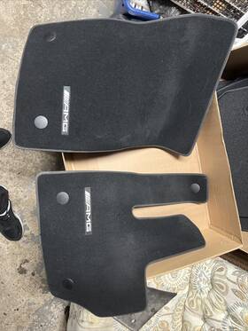 A1726804801 Mercedes-benz Original Amg Floor Mats Slk Slc Rips Black R172 Carpet Fabric 2x
