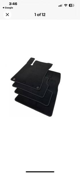 A1776804906 Mercedes-benz Oem Floor Mats Black Velour A Class Gla Cla Glb Original Fabric
