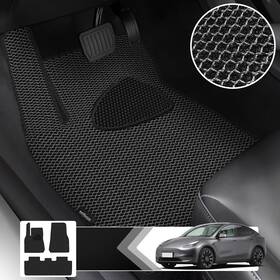 Mbdltsl004 Mibao Floor Mats For Tesla Model Y 3pc All-weather Anti-slip Waterproof