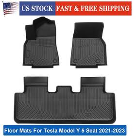 Mic-05-0480 Mictuning Floor Mats Car Liner For Tesla Model Y 5 Seat 2021-2023 All Weather Tpe Rubber