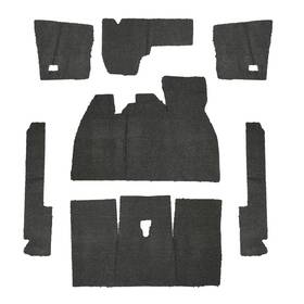 309152-v61-870 Mid America Motorowrks 1968 Vw Beetle Sedan Rear Salt Pepper Loop Carpet Set Unbound 7pc