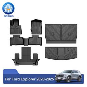 Fm-fo-004-zh-3 Mit Car Floor Mats And Cargo Liner Backrest Mat Full Set For Ford Explorer 2020-2025