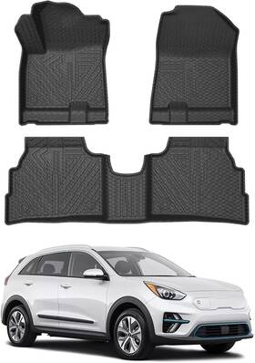 Mixsuper Liner 712871366351 Floor Mats Custom For Kia Niro Ev 2019-2022 All-weather Tpe Full Set