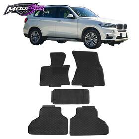 Mor-cpb-bf15-bk Modilover001 Fits 14-18 Bmw F15 X5 Heavy Duty Latex Floor Mats Front And Second Row 5pc Black