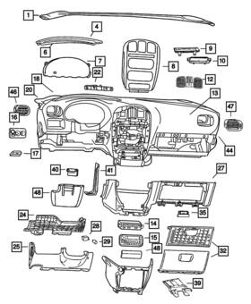 05009056aa Mopar Genuine Instrument Panel Mat 5009056aa
