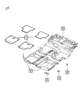 1ub82lu5ad Mopar Genuine Front Floor Carpet Right