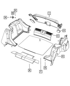 1xg23vxlab Mopar Genuine Luggage Compartment Carpet