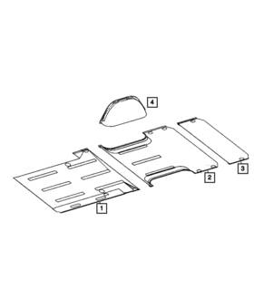 68010594aa Mopar Genuine Floor Mat Rear