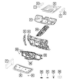 68244667aa Mopar Genuine Tunnel - Silencer