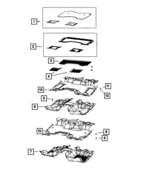 6br232n8ac Mopar Genuine Mat Kit-floor